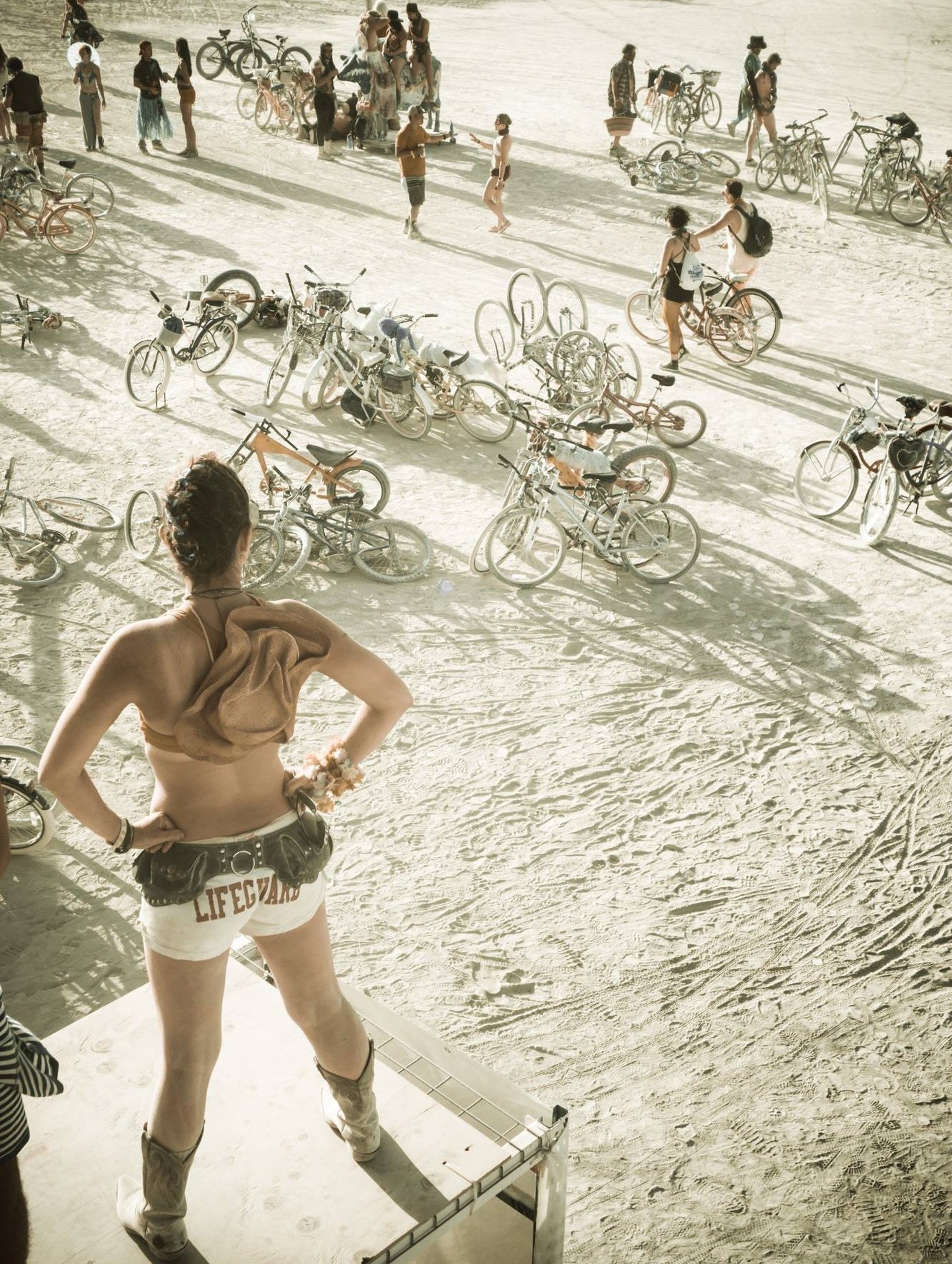 Burning Man lifeguard pose2